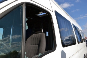 Обнародованы фото обстрелянного пассажирского автобуса «Одесса-Киев»