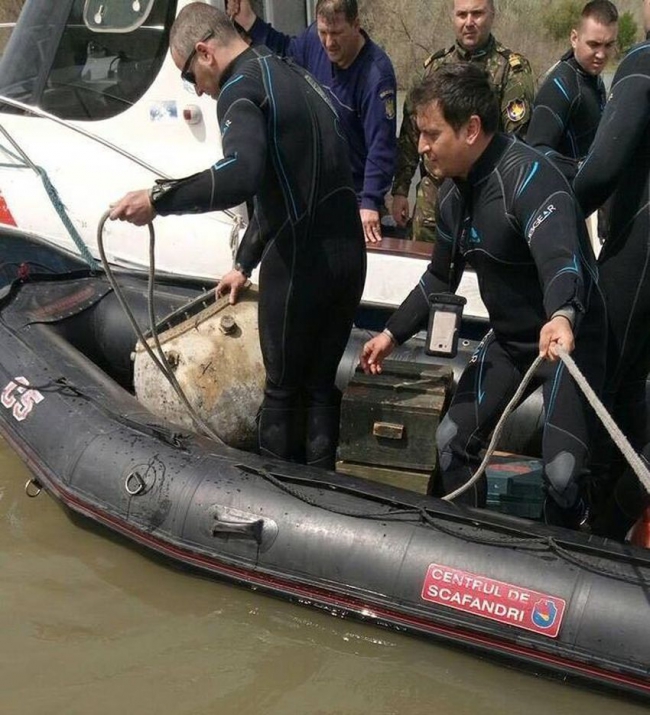 Румынские специалисты обнаружили пятую мину на Дунае