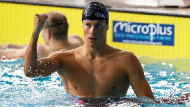 Украинский пловец вольным стилем Михаил Романчук установил олимпийский рекорд в заплыве на 800 метров